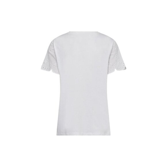 NWT SOYA CONCEPT Loraine 5 100% Organic Cotton Pure White Eyelet Shirt - Picture 5 of 5